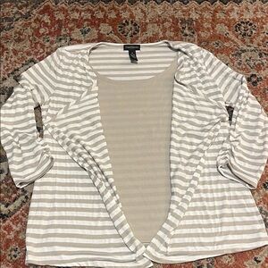striped blouse | built in vest